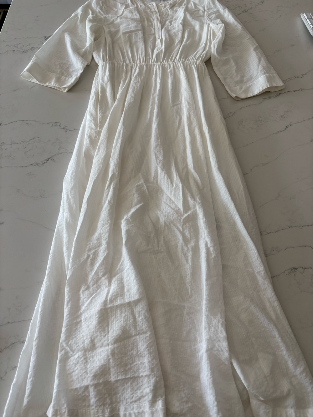 Jenni Kayne White Maxi Button-Front Midi Dress CT - Picture 3 of 7
